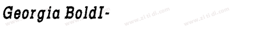 Georgia BoldI字体转换